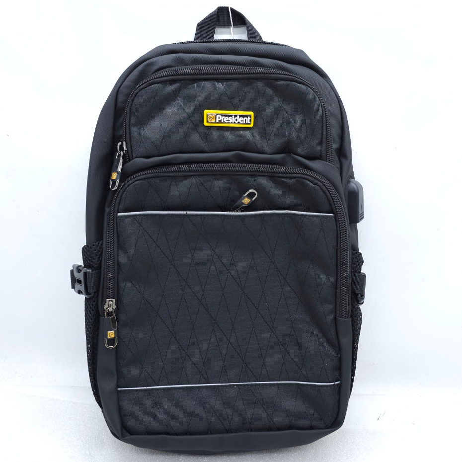 TAS PRESIDENT COMPACT MINI PREMIUM BUILD USB + GARANSI 2 TAHUN / RANSEL PRESIDENT 15 INCHI JEANS KAN