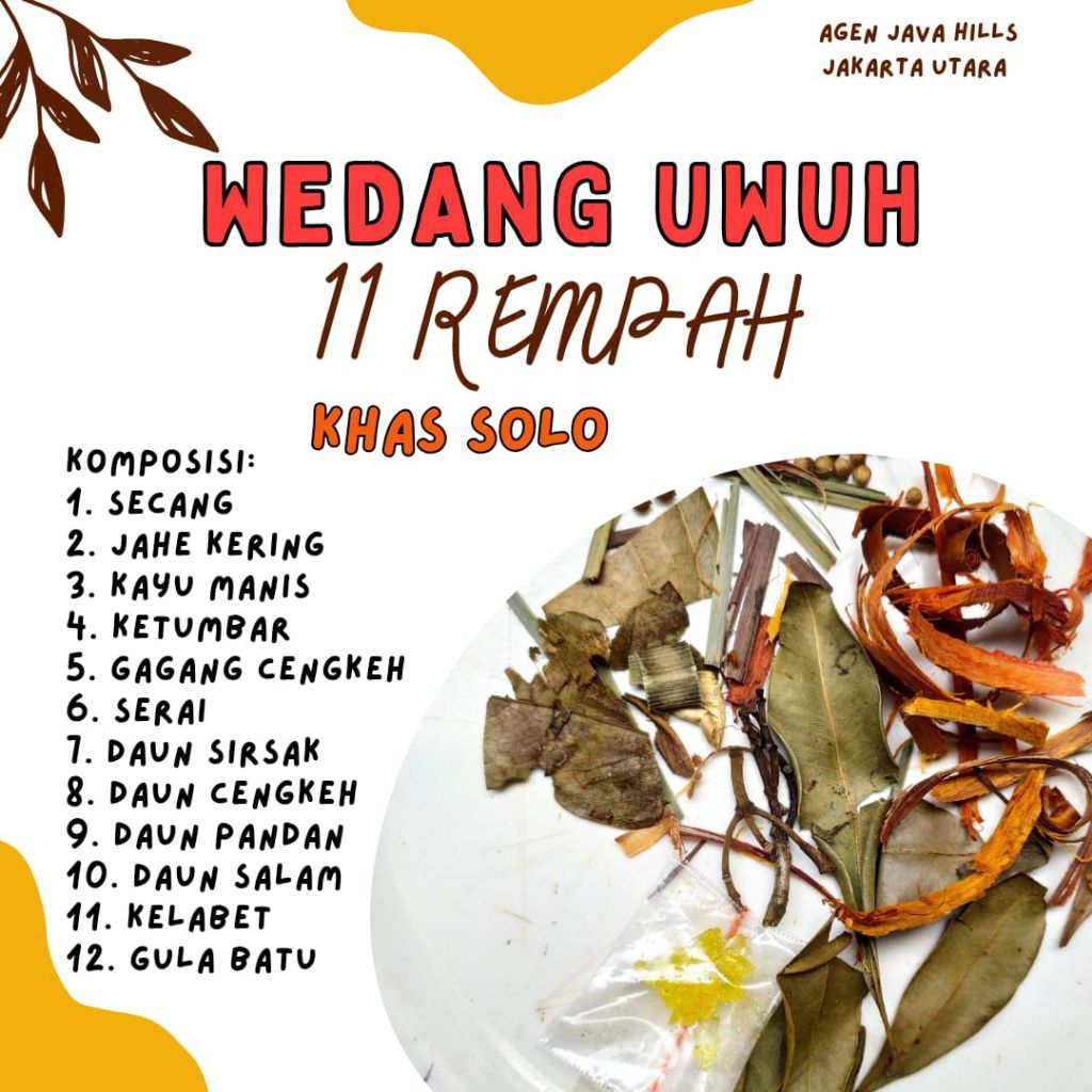 

1 Sachet Wedang Uwuh Herbal 11 Rempah Asli – Minuman Sehat Tradisional, Redakan Flu, Pegal, Imun 5gr
