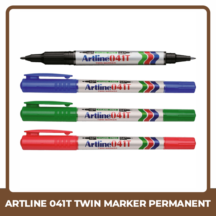 

UTB Artline 041T Twin Marker 1.0 & 0.4 Permanent Marker - Biru Hitam