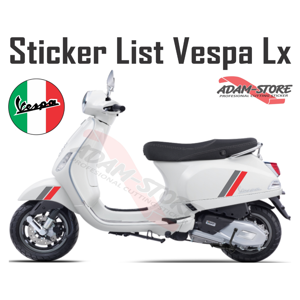 VLX4 Sticker Motor Vespa Lx / Striping Motor Vespa Lx / Stiker Vespa Lx Modifikasi