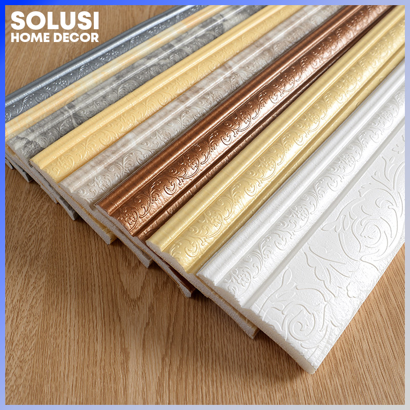 Lis Wallpaper Dinding 3D Timbul Wall Moulding List Wallpaper Tembok Kamar Aesthetic