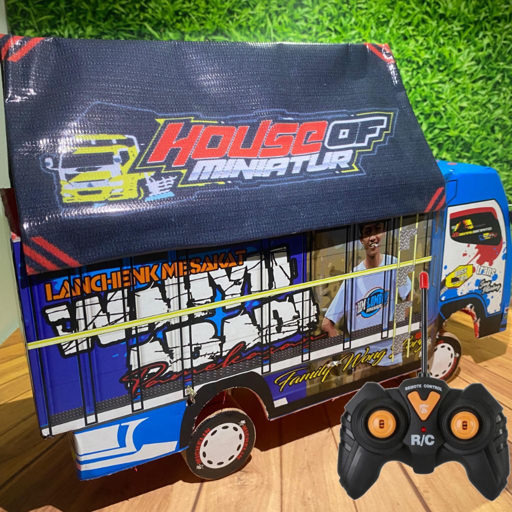 Promo Mainan Anak truk Oleng kayu Remote control  Wahyu Abadi  Terlaris  Lengkap Lampu Terpal