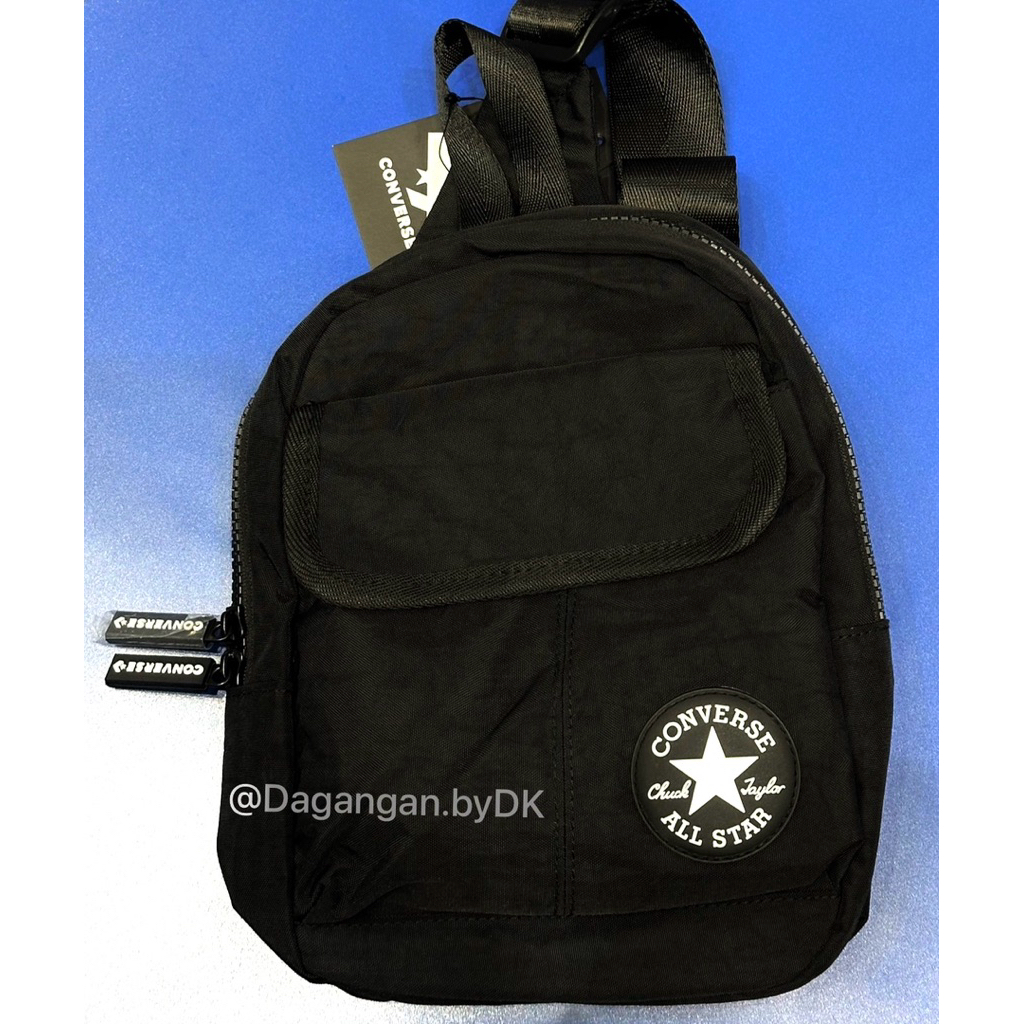 Tas Sling Bag Mini Converse Original 100% Full Black