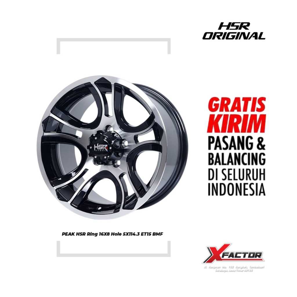 VELG MOBIL HSR R16 HSR PEAK R16X8 H5X114,3 ET15 BMF