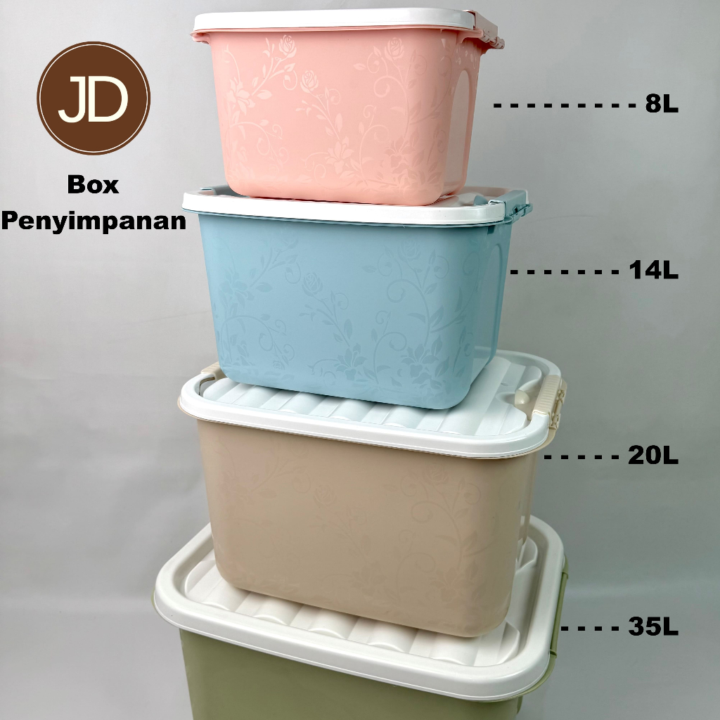 Box Penyimpanan Serba Guna / Tempat Penyimpanan Plastik Premium / Pastel Estetik / Storage Box / Con