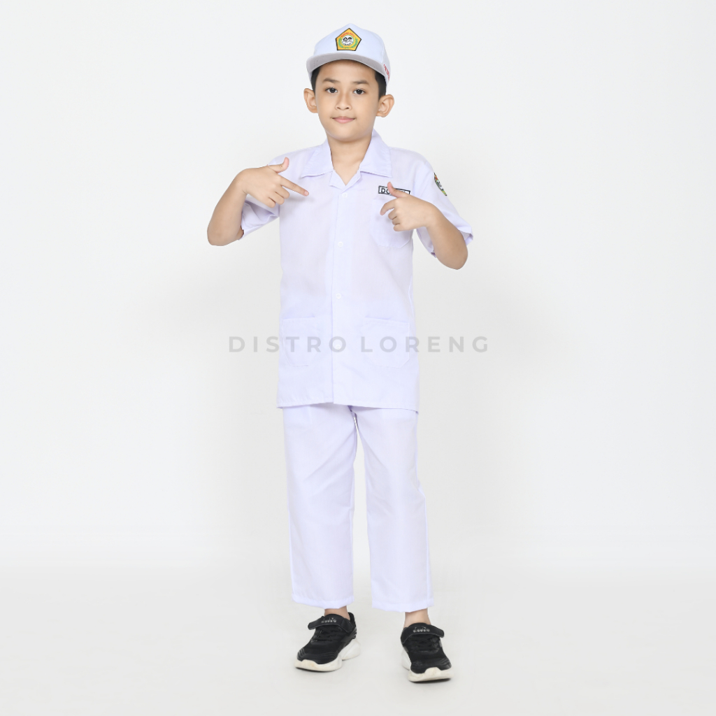 Baju Profesi Dokter Perawat Anak Laki-laki dan Perempuan Setelan Kostum Karnaval Anak Usia 3-8 Tahun