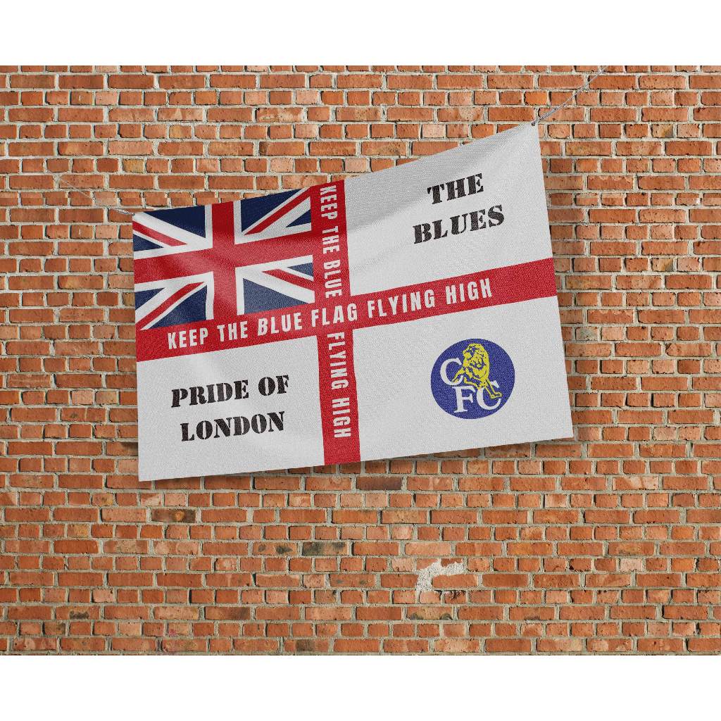BENDERA / MINIFLAG CHELSEA FC ENGLAND WALL DECOR
