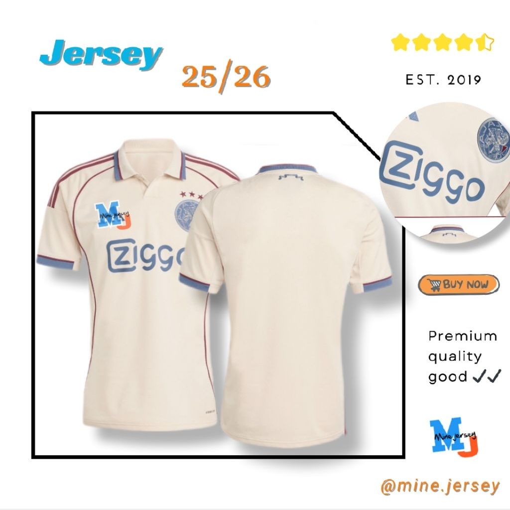 Jersey Ajax 3rd 2025 26 grade ori import