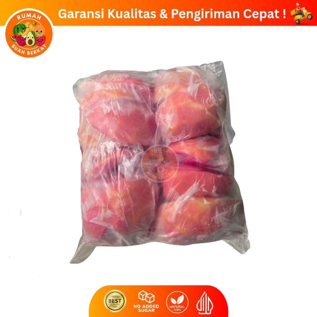 

Buah Jambu Merah Frozen / Jambu Beku Tanpa Kulit dan Non Biji / Jambu Merah Premium Kemasan 1 Kg