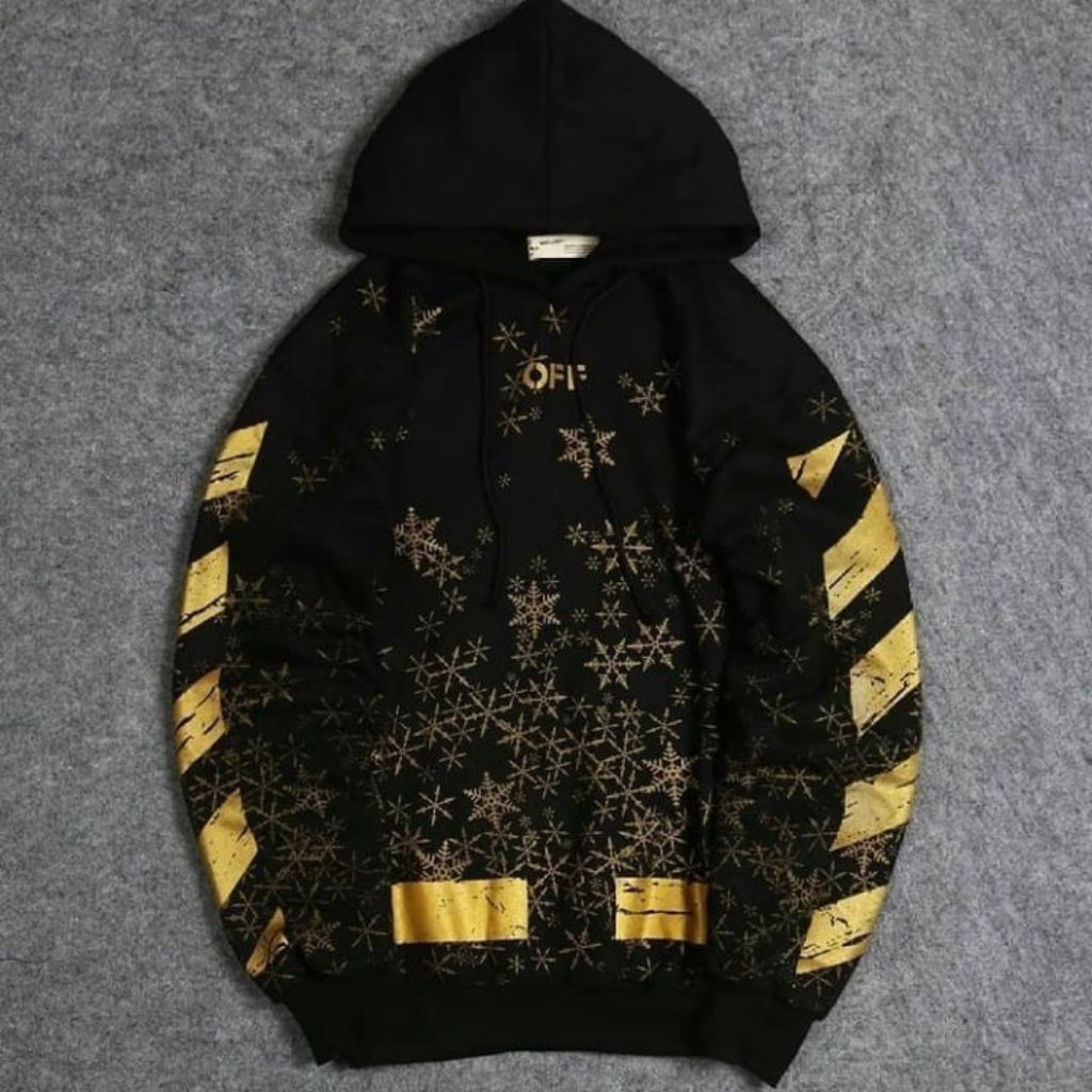 Hoodie Off White Snow Gold