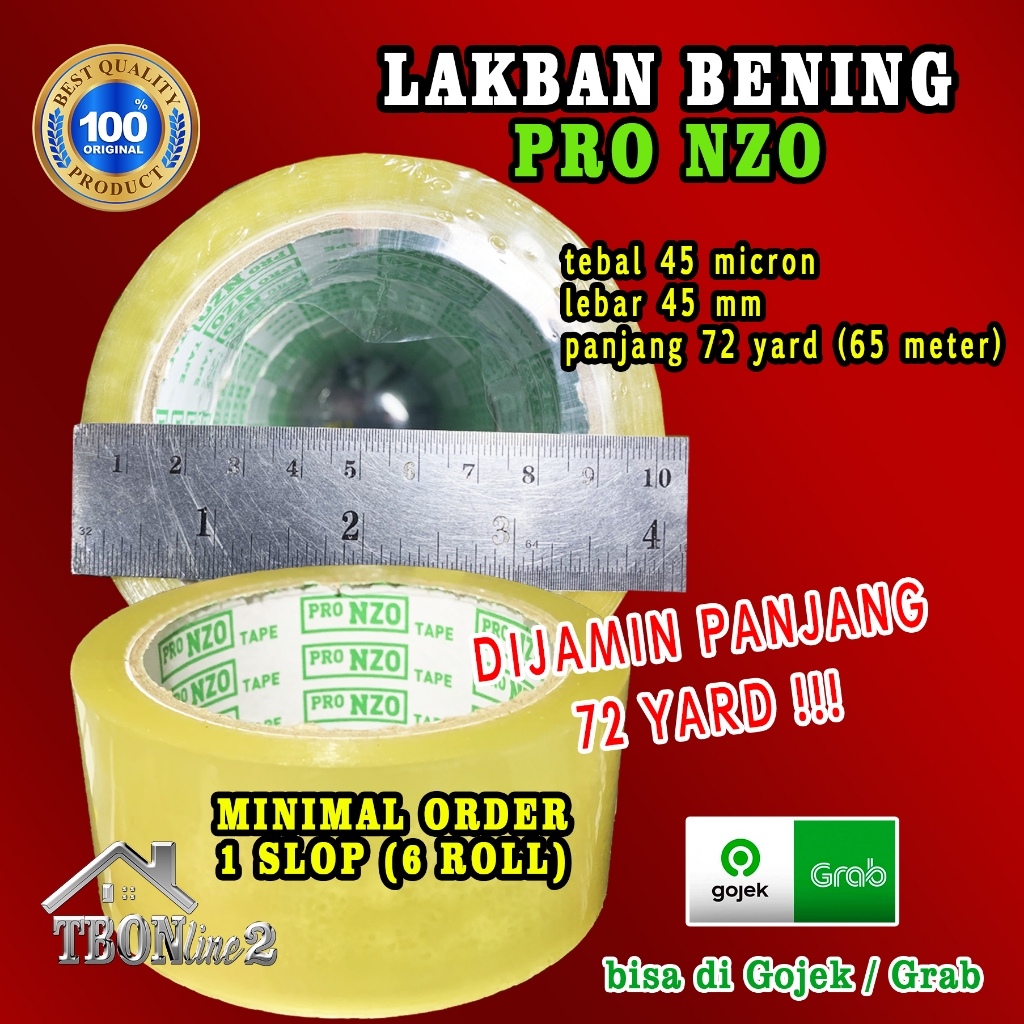 

LAKBAN BENING LAKBAN COKLAT 45 MM PANJANG 72 YARD (65 METER)