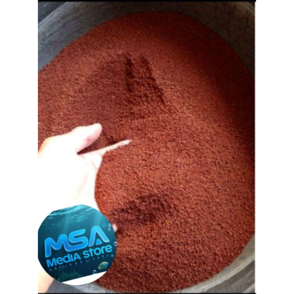 pasir malang merah 0,5mm halus media aquarium 500Gr / pasir malang merah 0.5mm halus / pasmal merah
