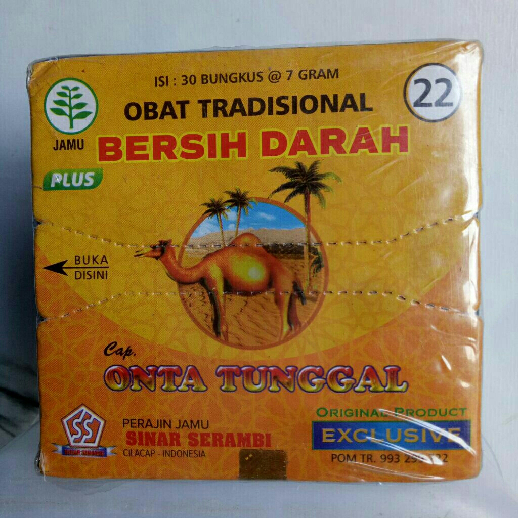 

Jamu BERSIH DARAH cap Onta Tunggal