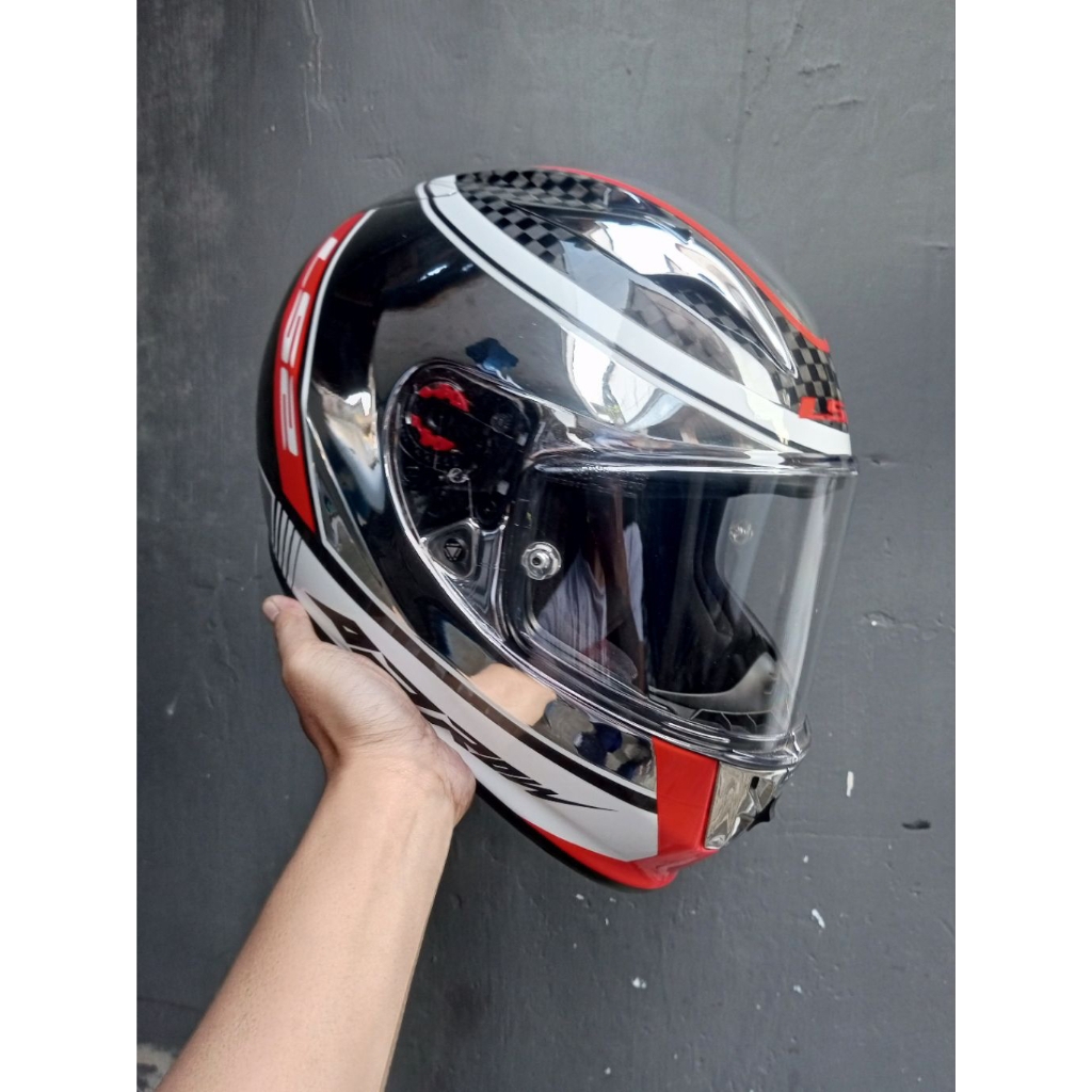 LS2 FF323 Arrow C Carbon Indy Chrome Second Bekas