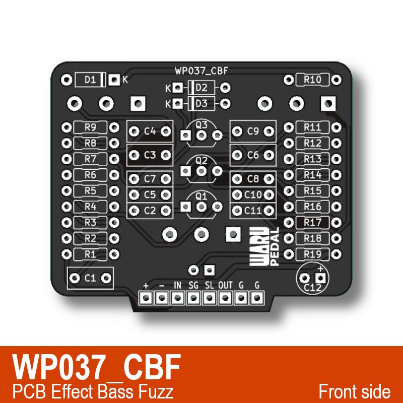 PCB Efek Bass Fuzz | WP037_CBF based on Color Sound Bass Fuzz 1590B