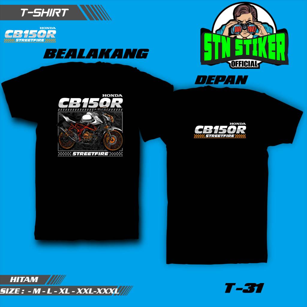KAOS CB 150 R.02 New Promo T-Shirt / Kaos Oblong / Kaos Distro /Kaos CB 150 R.02 /Full cotton 30s DE