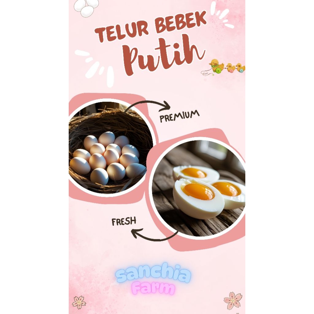 

Telur bebek putih kaya akan nutrisi