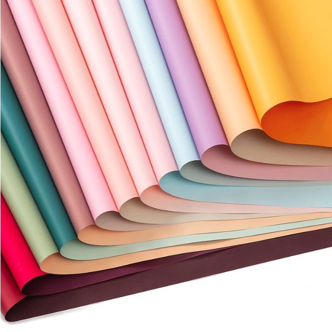 

Flower Wrappng Bi color Cellophane Waterproof Kertas Buket Bunga Eceran