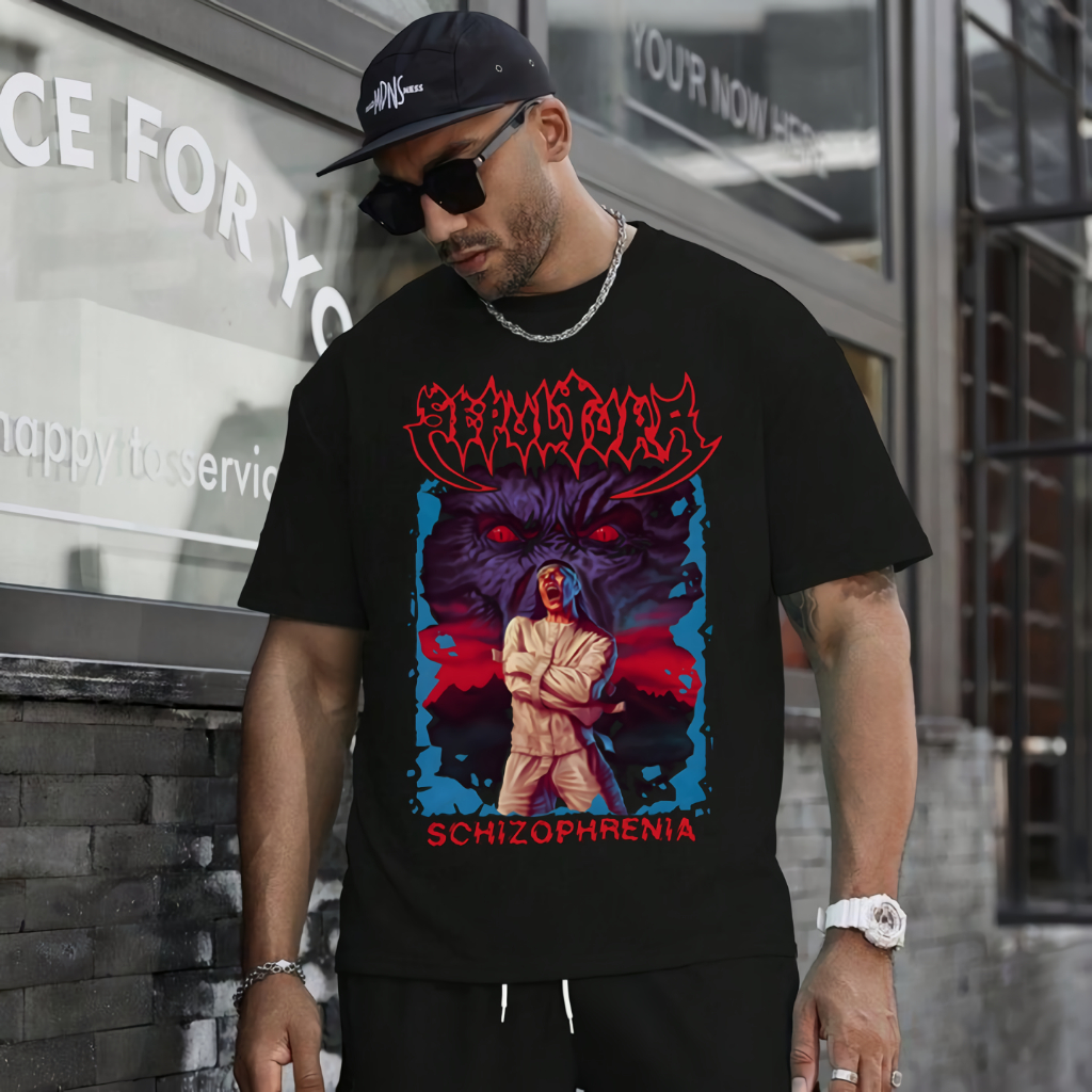 Kaos Sepultura Baju Band Metal Pria Wanita S-XXXXL Cotton Combed 24s Premium Adem Nyaman