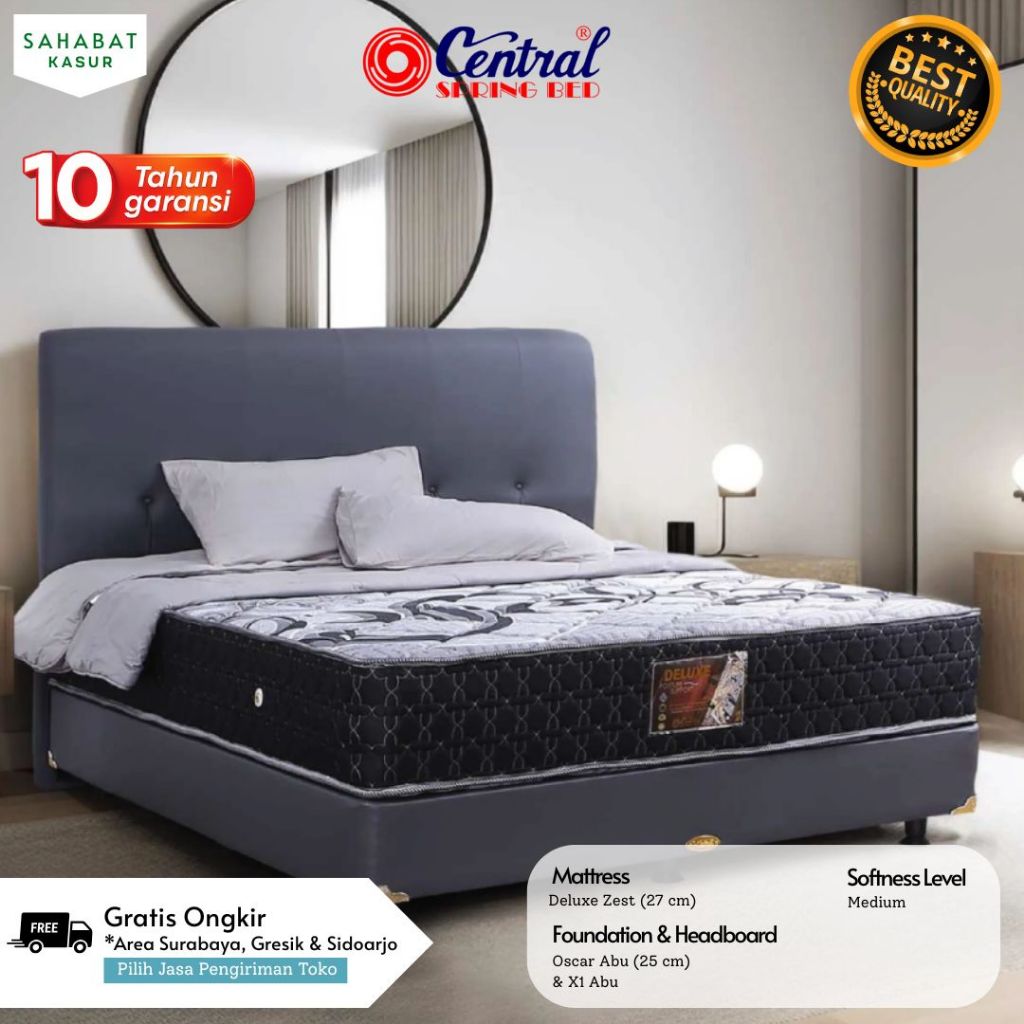 CENTRAL DELUXE Springbed | Kasung Springbed Deluxe Central 120x200 [HANYA AREA JATIM]
