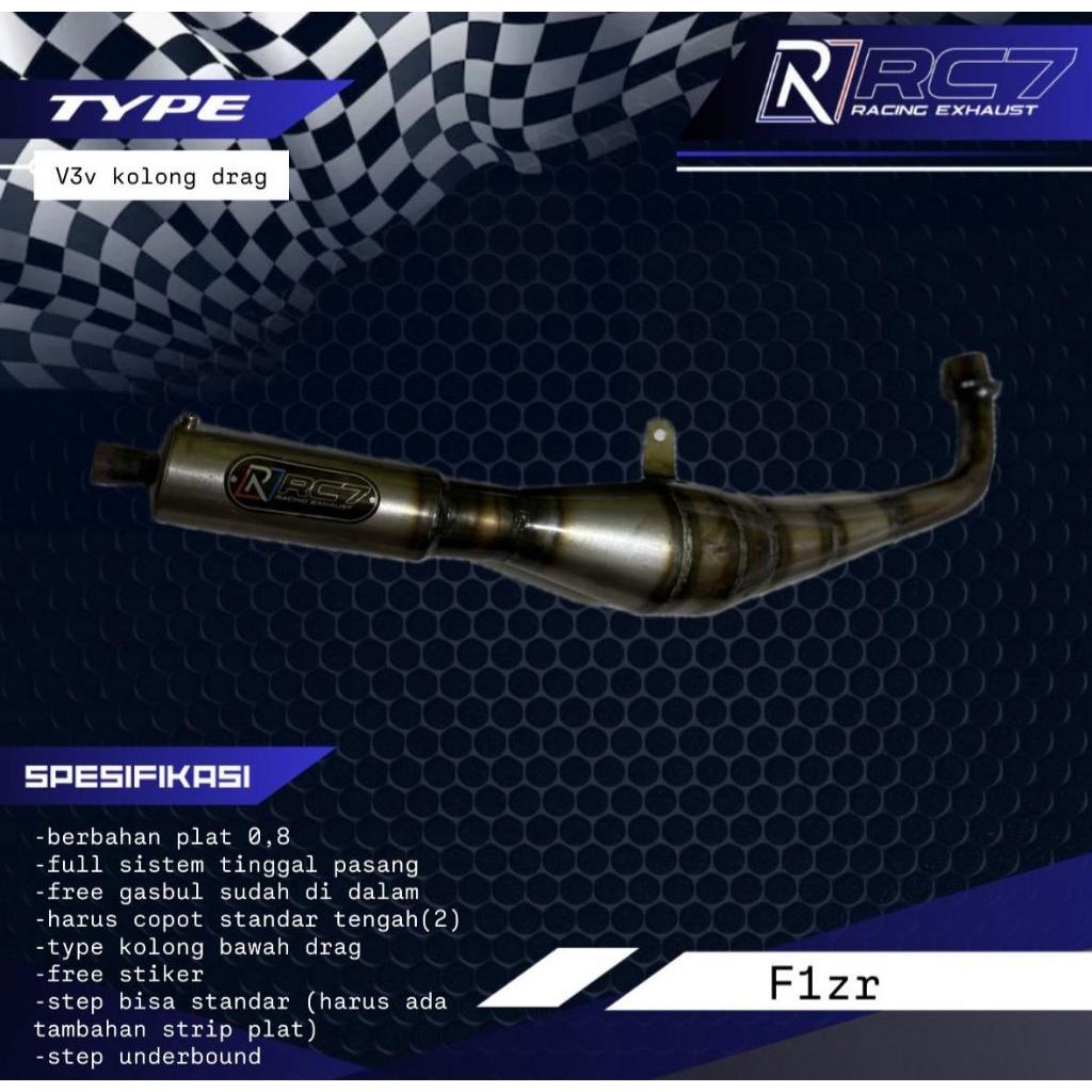Knalpot force1/f1zr Type Kolong v3v drag