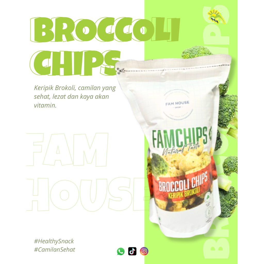 

Famchips Broccoli Chips (Keripik Brokoli)