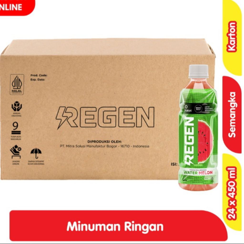 

REGEN MINUMAN SEHAT BEBAS GULA 450ML X 24 - KARTON