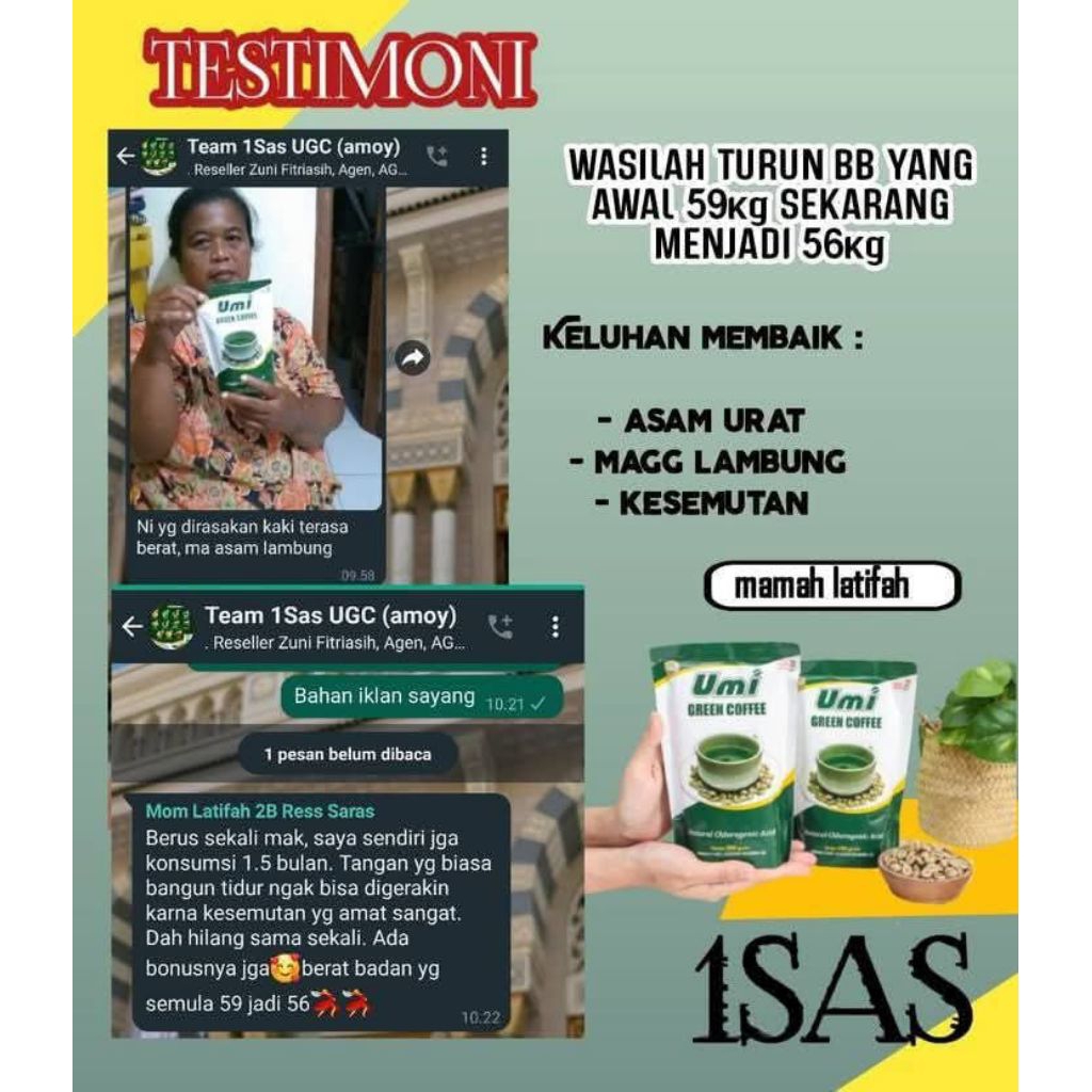 

UGC UMI GREEN COFFEE sejuta manfaat
