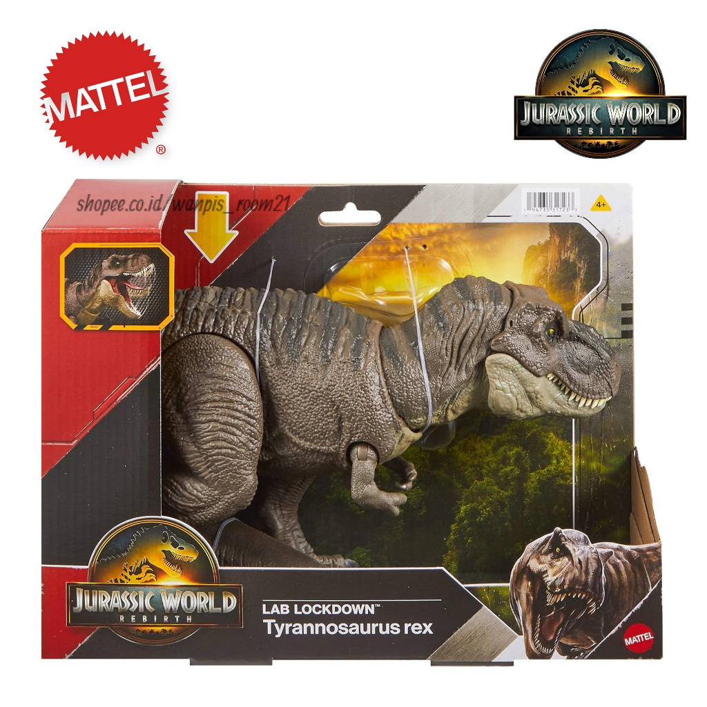 Mattel Jurassic World Lab Lockdown Tyrannosaurus Rex - Mattel T-Rex Dinosaurus Actin Figure
