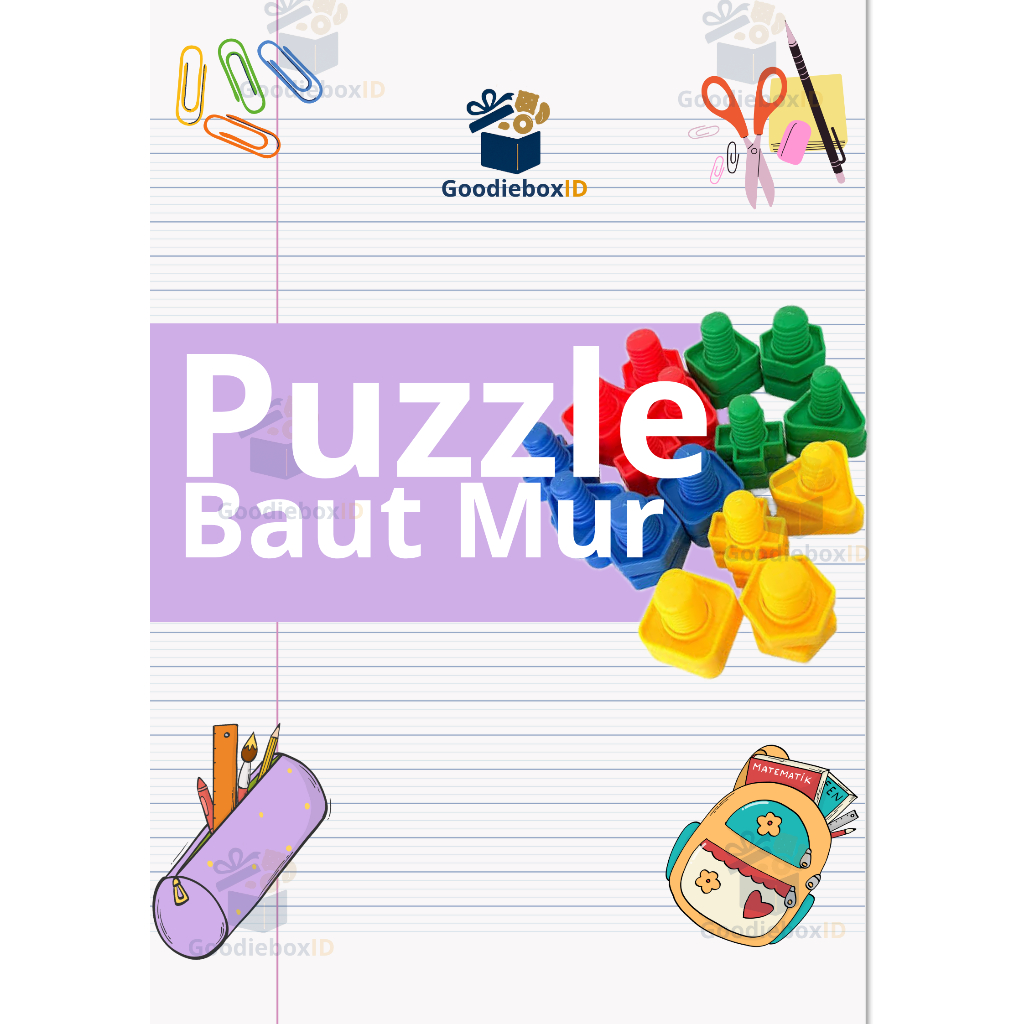 Puzzle Baut Mur Anak – Mainan Motorik Halus Montessori Edukasi PAUD TK / Mainan Edukasi Puzzle Baut