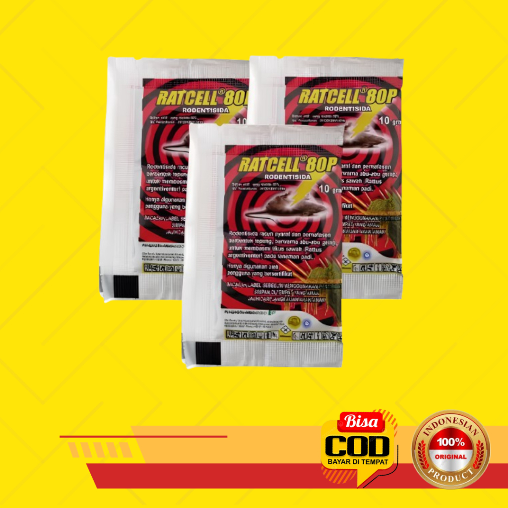 Rodentisida Ratcell 10 Gram Racun Tikus