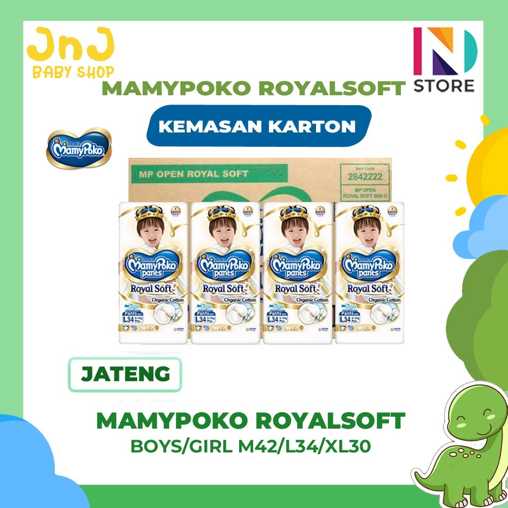 Mamypoko Royalsoft M42/L34/XL30 Boys/Girls Paket 1 Karton