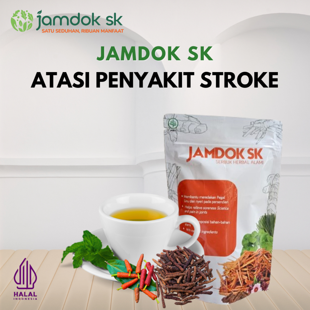 

Obat Herbal Stroke – JAMDOK SK Terlaris Shopee – Teh Alami BPOM – Isi 20 Kantong