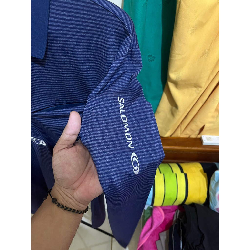 kaos kerah lengan panjang SALOMON original