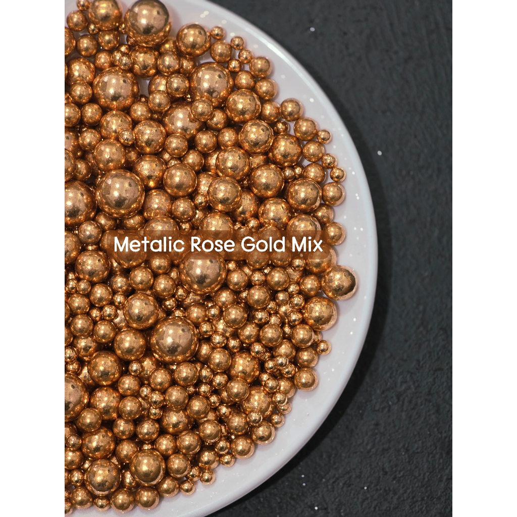 

Sprinkle Metalic Rose Gold Mix Kemasan 10gr
