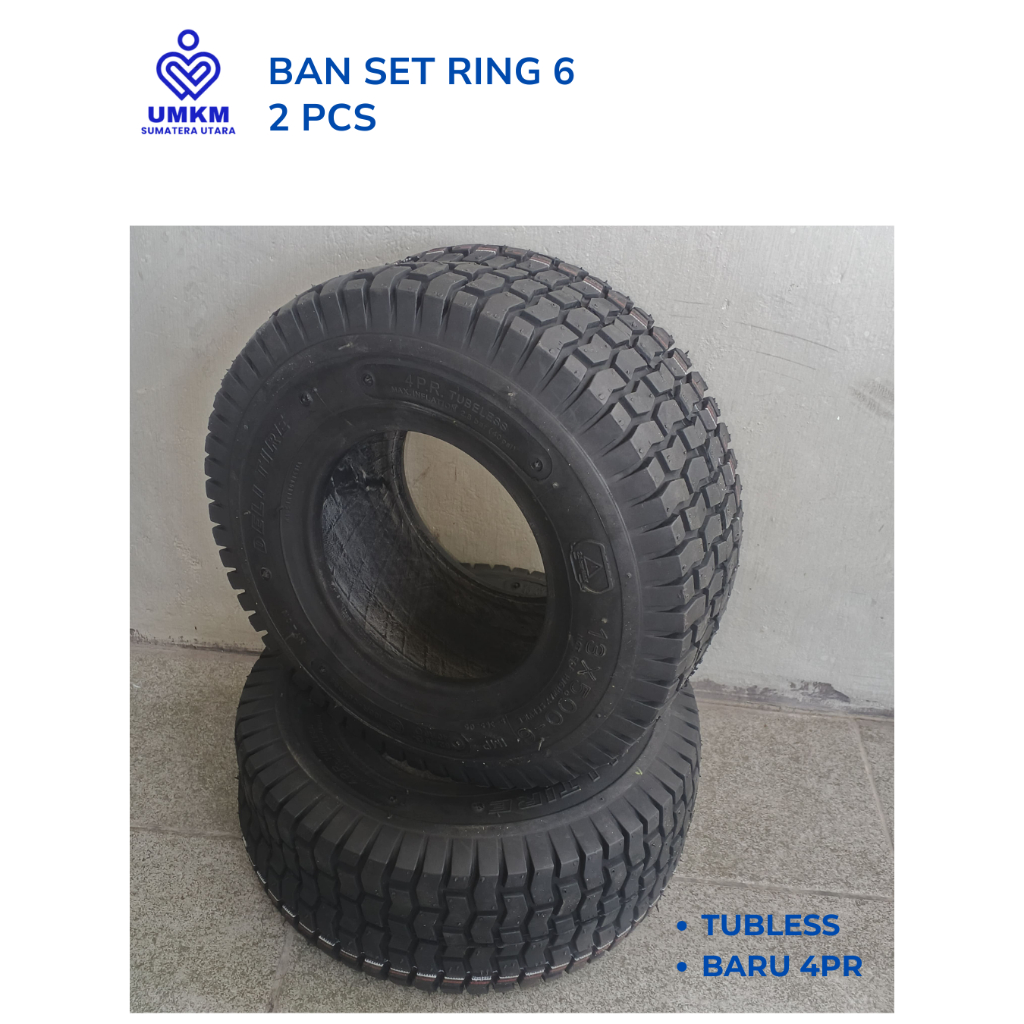 Ban Set 2 pcs tubless uk 13X5.00-6 4pr Ban ring 6 / Motif Dadu / ban atv / Ban Gokart / Ban Buggy / 