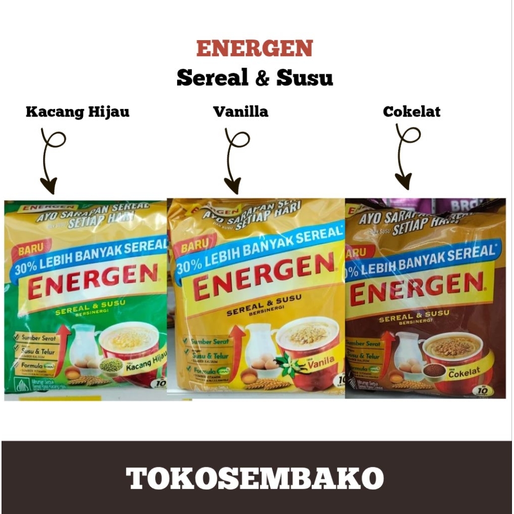

Energen Sereal dan Susu (Isi 10 Sachet)