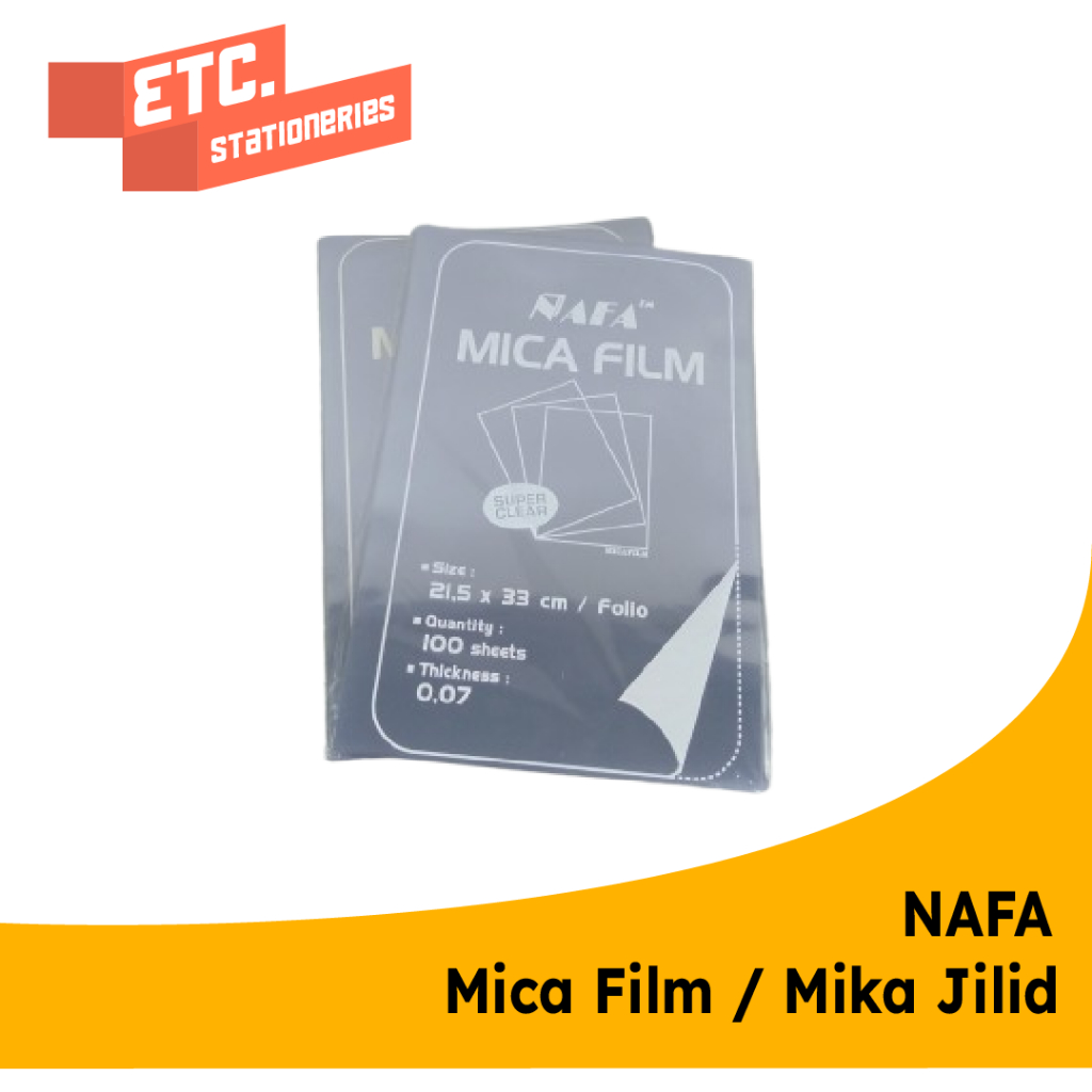 

Mica Film / Mika Jilid Transparant [100 SHEET] [NAFA]
