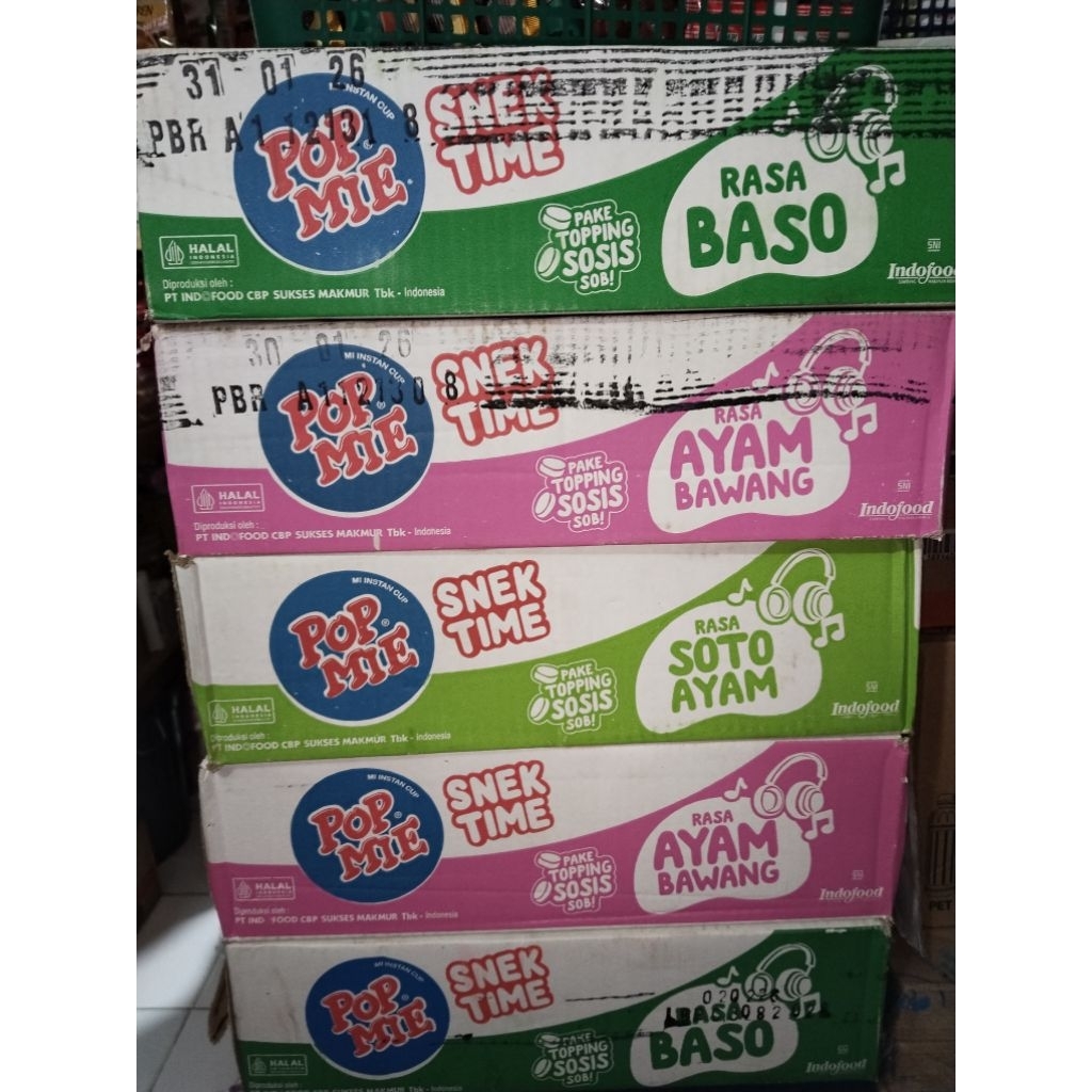 

Pop Mie Mini Snek Time isi 12 Cup Per Dus ( Bisa Mix Rasa, Request di Note )