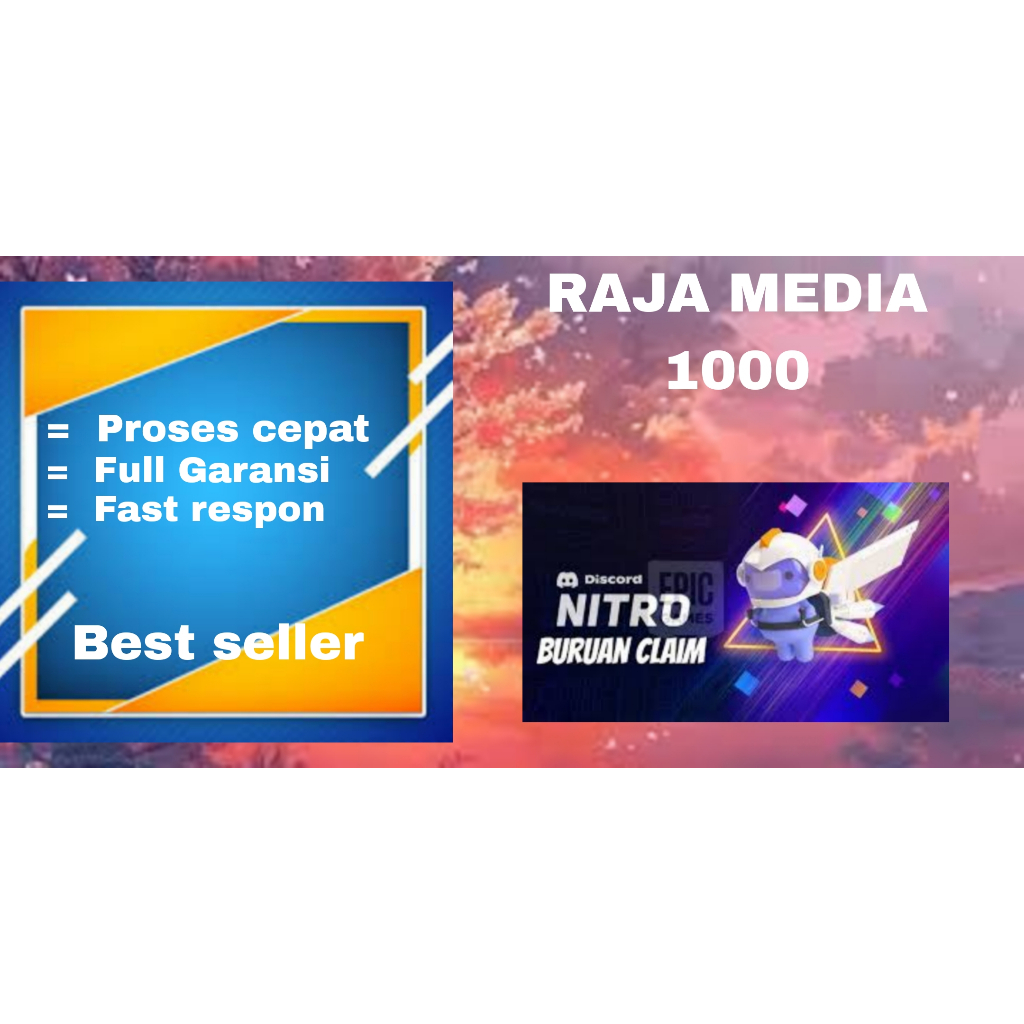 discord nitro boost gift/via log in 1tahun langsung nitro