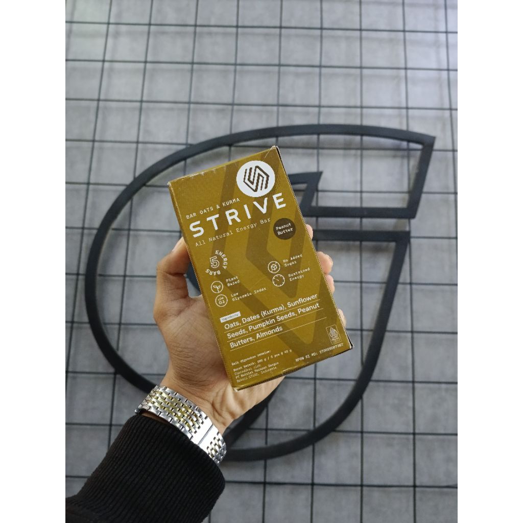 

Strive Energy Bar oat 200gr Plant based protein isi 5Sachet - Peanut Butter