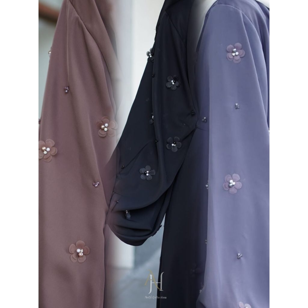 Anh Collection - Gamis Abaya Fursyan Exclusive Fursan Hitam Maxi Dress Busana Muslim Abaya Busui