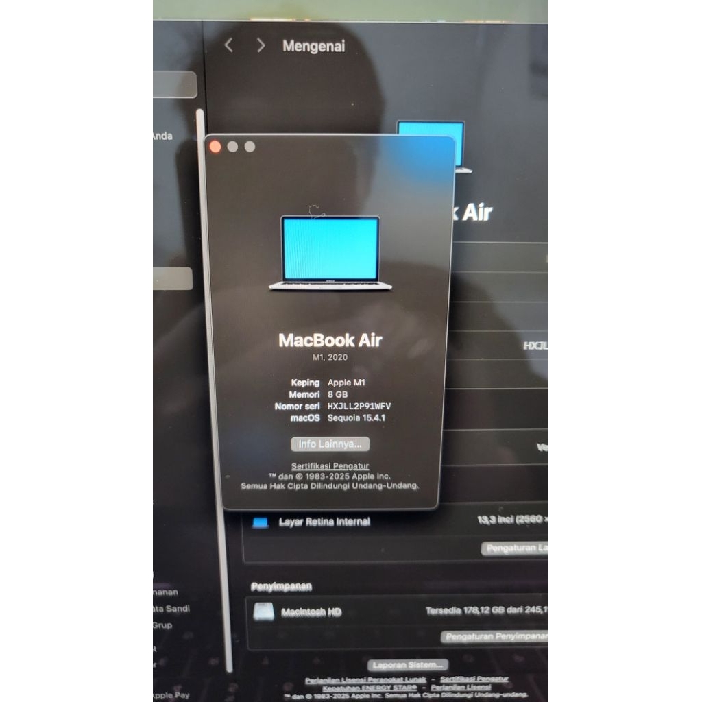 Macbook Air M1 Ibox 256gb