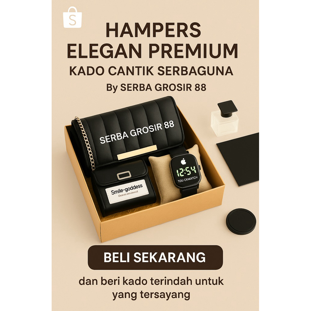 

Hampers Wanita Tas Jam Dompet - Kado Cewek - Kado Ulang Tahun - Kado Guru - Hadiah