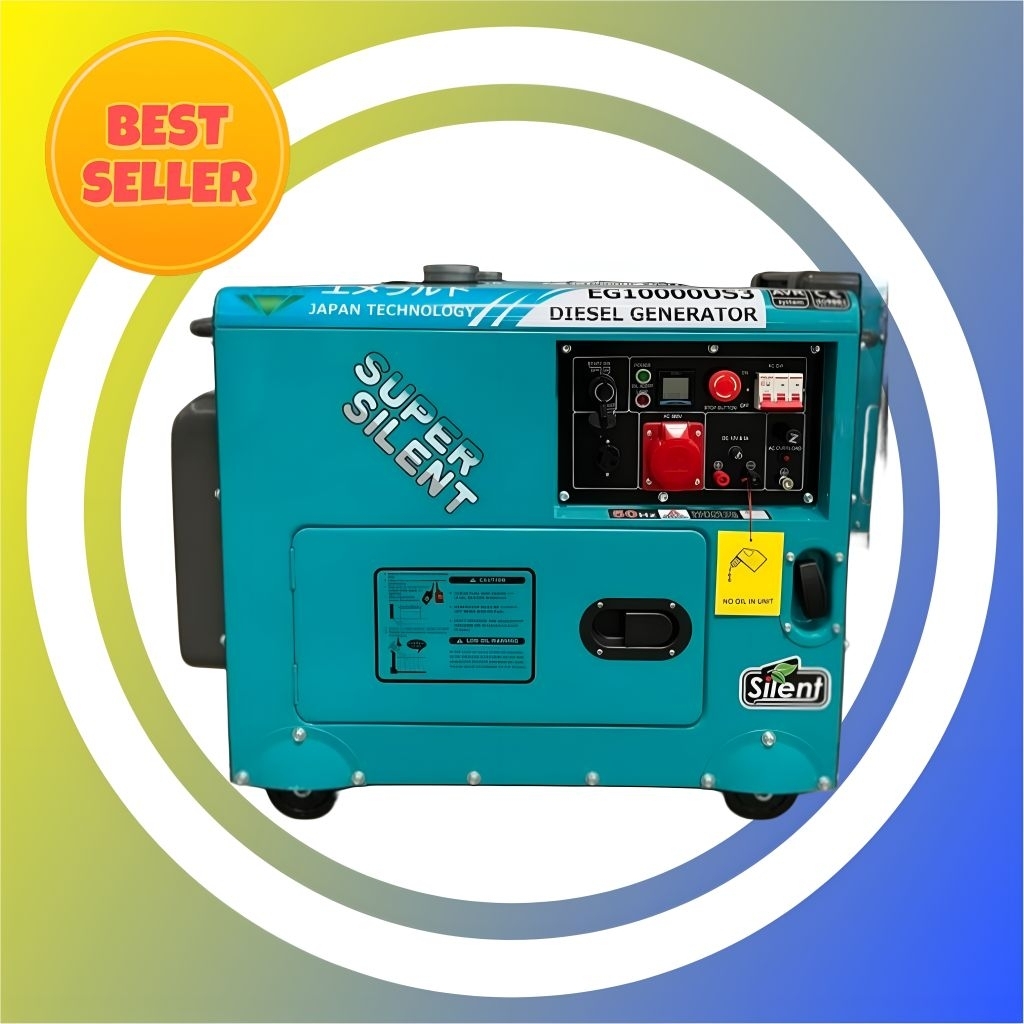 Genset 7 kva 5000 watt silent solar Emerald EG10000US3 silent diesel