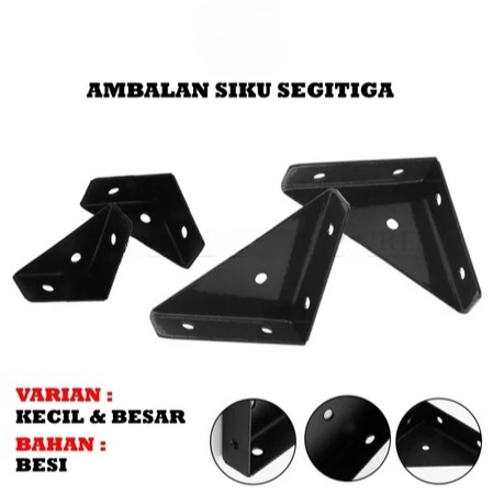 Bracket Breket Siku Segitiga Konektor Connector Dudukan Penyangga Sudut Corner Rak Meja Lemari