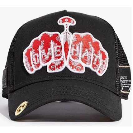 RED MONKEY LOVE / HATE RM TRUCKER BLACK/RED