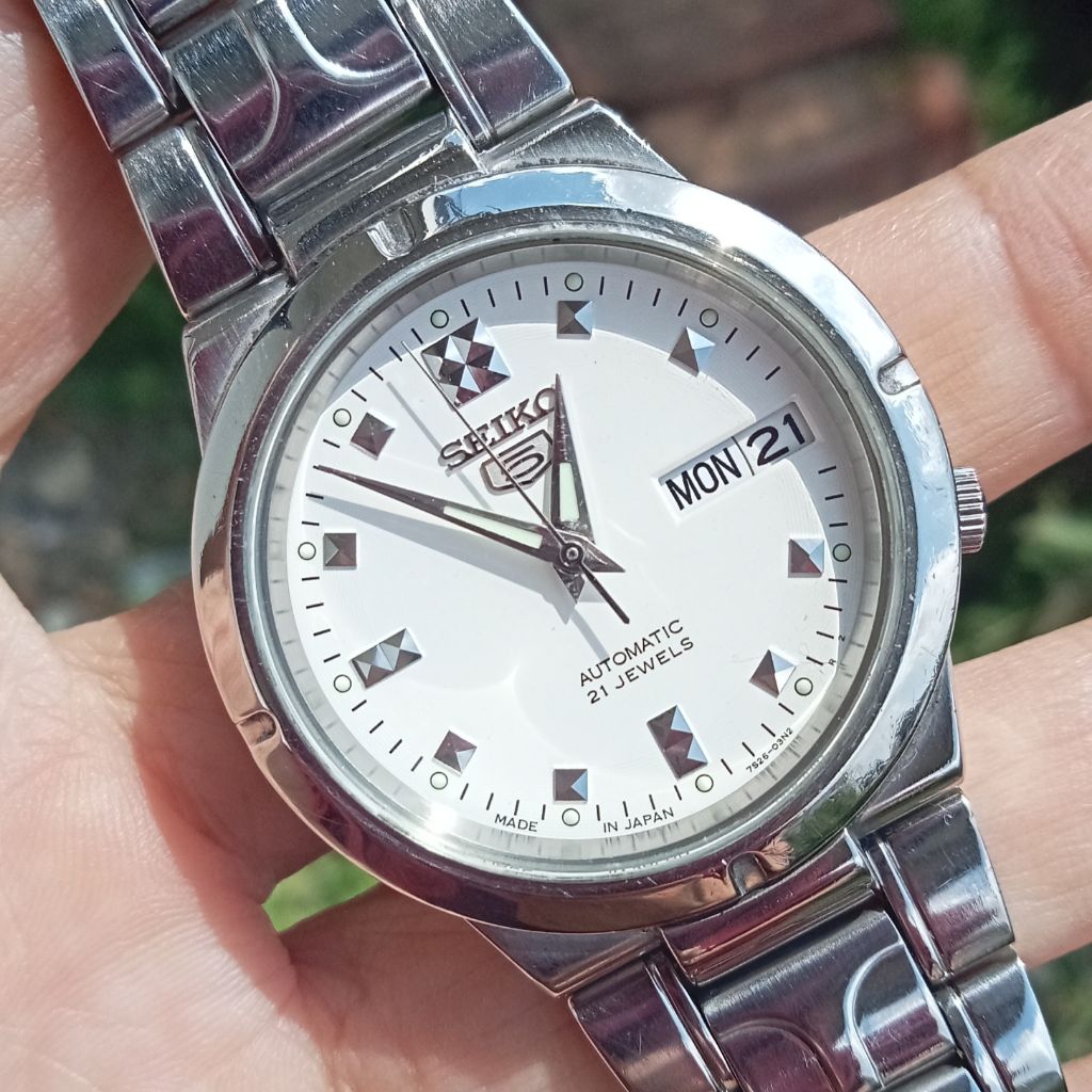 Seiko Automatic Cal 7s26-01Z0 Silver Dial Mulus