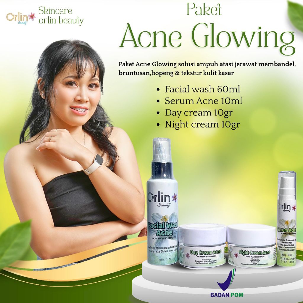 PAKET ACNE GLOWING ORLIN BEAUTY//ORLIN BEAUTY SKINCARE