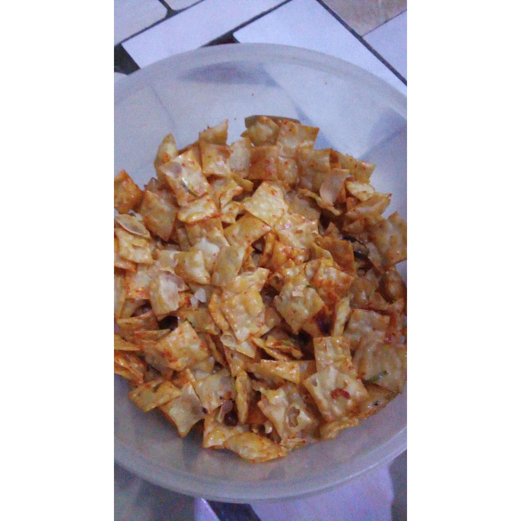 

camilan pangsit balado